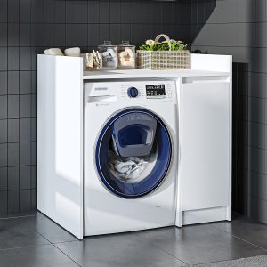 RoomArt-2820-çamaşır makinesi dolabı-derin-beyaz-1