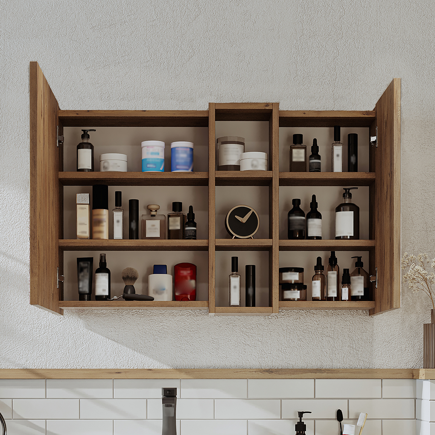 aynalı banyo dolabı roomart ahşap lotus 2